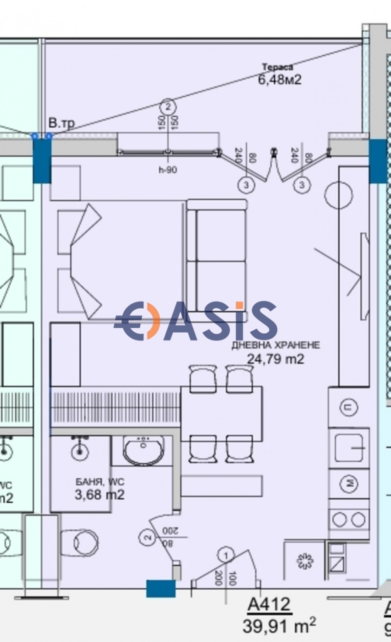 Προς πώληση  Στούντιο περιοχή Μπουργκάς , Σβετη Βλασ , 47 τ.μ | 75085769 - εικόνα [11]
