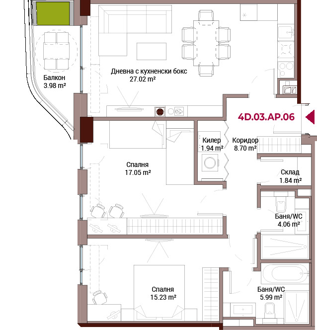 Продава 3-СТАЕН, гр. София, Лозенец, снимка 1 - Aпартаменти - 47416009