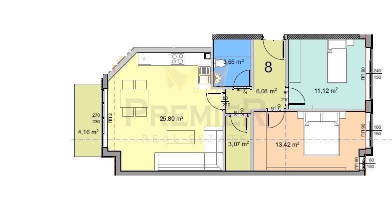 Zu verkaufen  2 Schlafzimmer Warna , Troschewo , 92 qm | 16699373 - Bild [3]