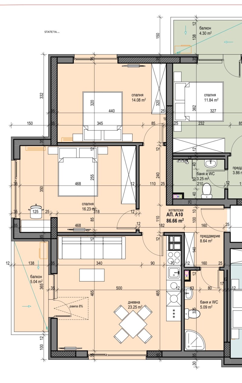 Продава  3-стаен град София , Младост 1 , 102 кв.м | 67572389 - изображение [3]
