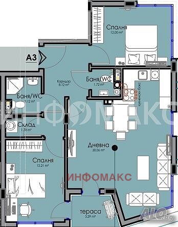 Продава 3-СТАЕН, гр. Бургас, област Бургас