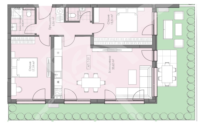 En venta  2 dormitorios Plovdiv , Ostromila , 103 metros cuadrados | 15042399