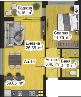 1 soverom Zapaden, Plovdiv