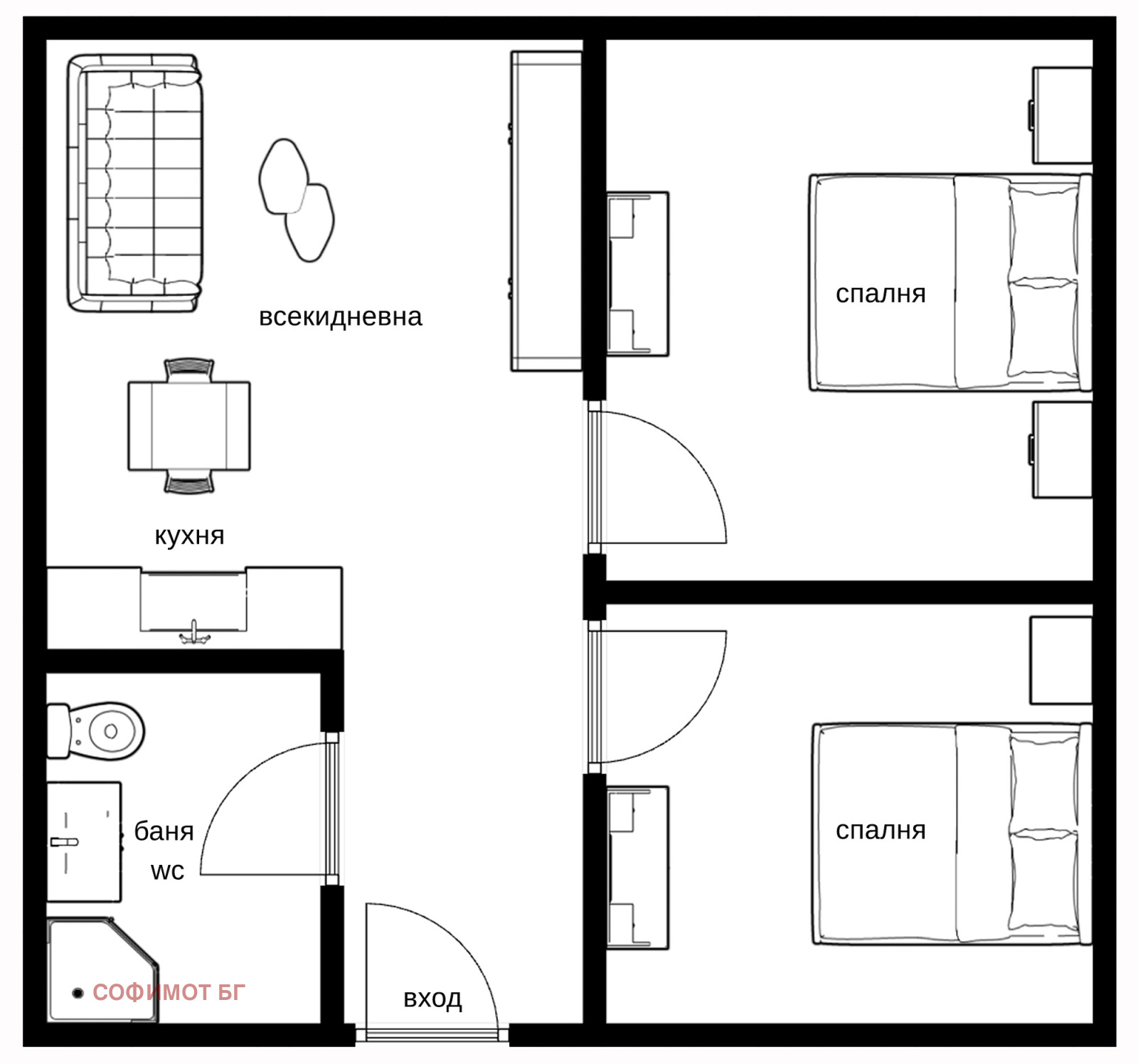 Продава 3-СТАЕН, гр. София, Център, снимка 2 - Апартаменти - 54065442