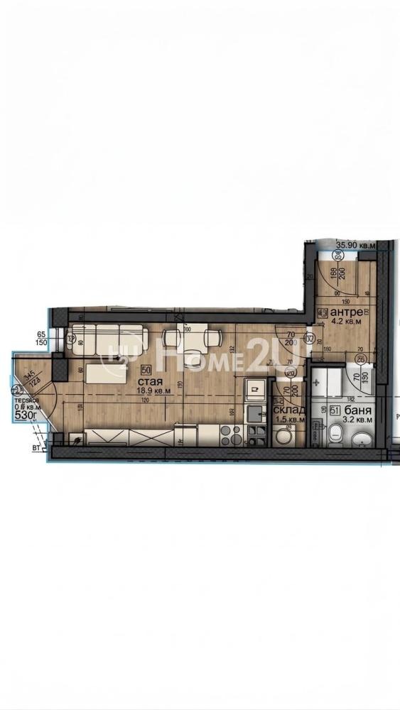 Продава 1-СТАЕН, гр. София, Витоша, снимка 7 - Апартаменти - 56233326