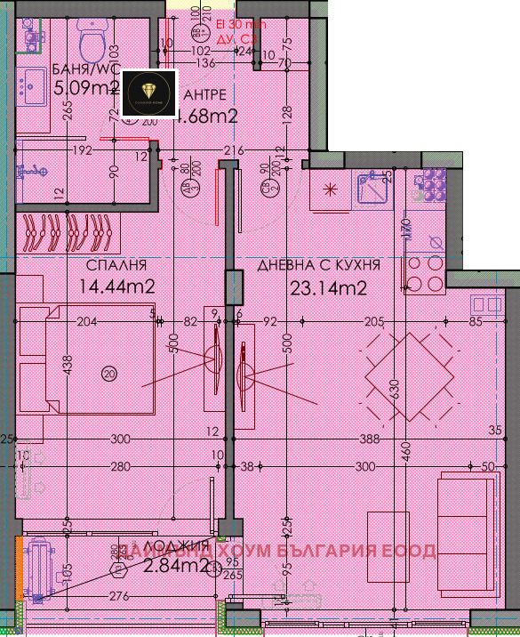 Til salg  1 soveværelse Plovdiv , Trakiya , 71 kvm | 79368839 - billede [2]