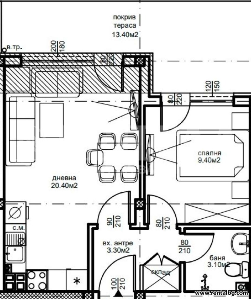 Til salg  1 soveværelse Plovdiv , Kyuchuk Parizh , 66 kvm | 86844872 - billede [8]