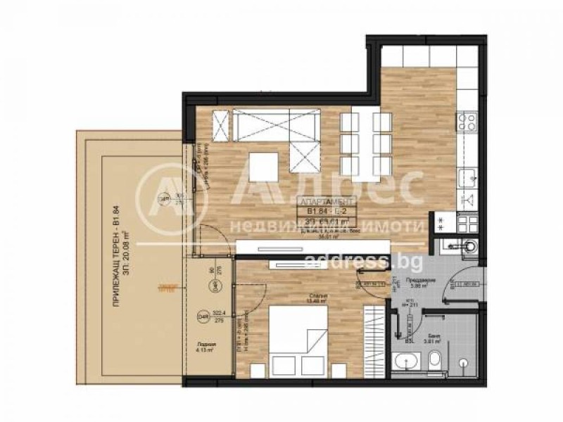 À venda  1 quarto Sofia , Boiana , 87 m² | 84999288 - imagem [3]