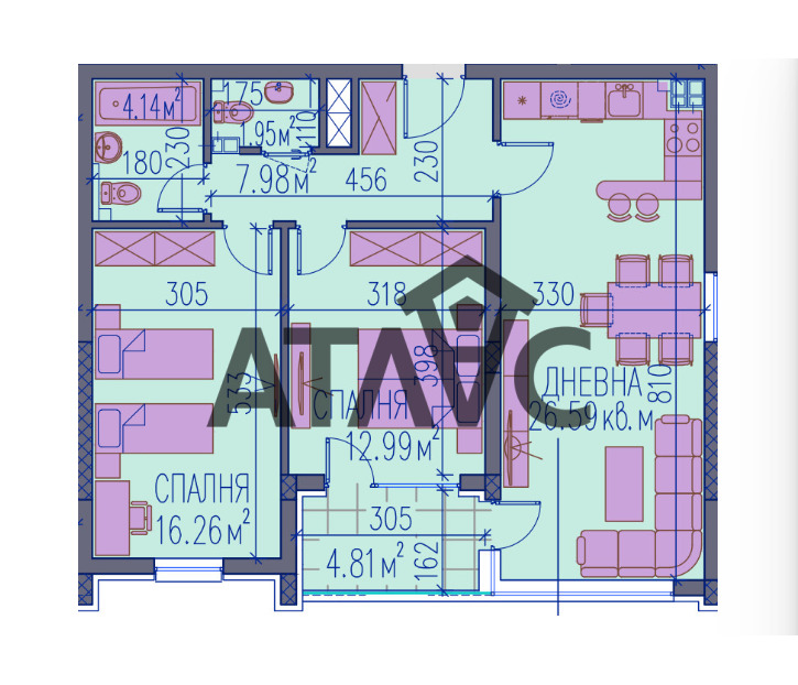 Продава  3-стаен град Пловдив , Център , 106 кв.м | 88583871 - изображение [2]