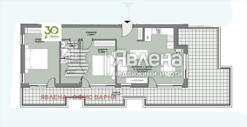 Продава 3-СТАЕН, гр. Варна, Погреби, снимка 2 - Aпартаменти - 49215232