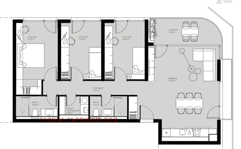 En venta  3+ dormitorios Sofia , Ovcha kupel , 158 metros cuadrados | 52199859 - imagen [2]