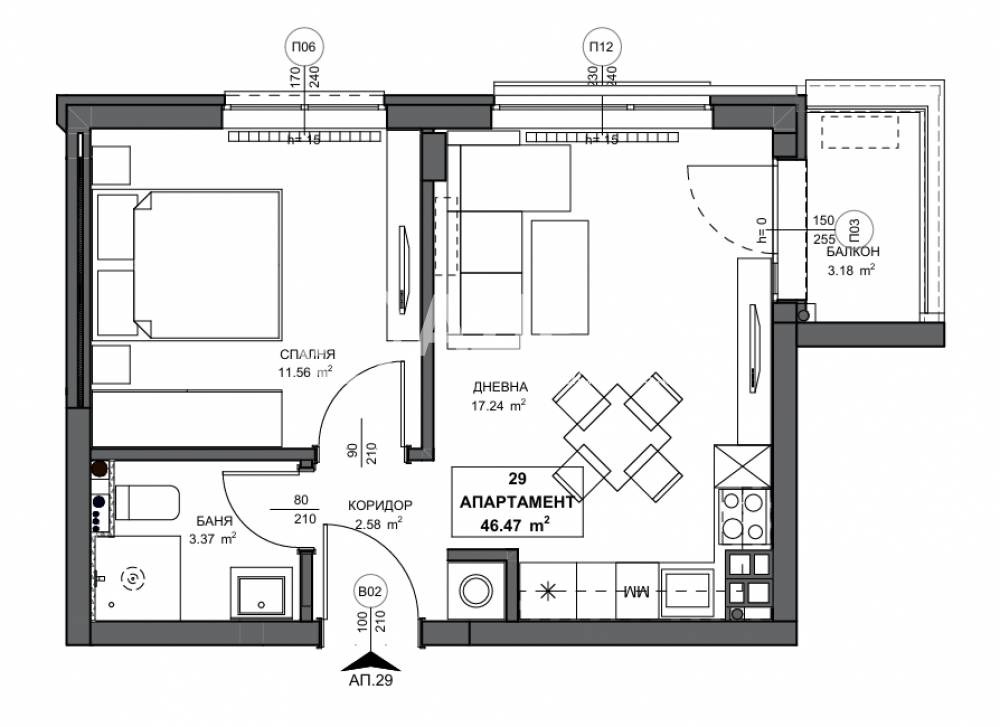 Продава 2-СТАЕН, гр. София, Обеля 2, снимка 4 - Апартаменти - 54074662