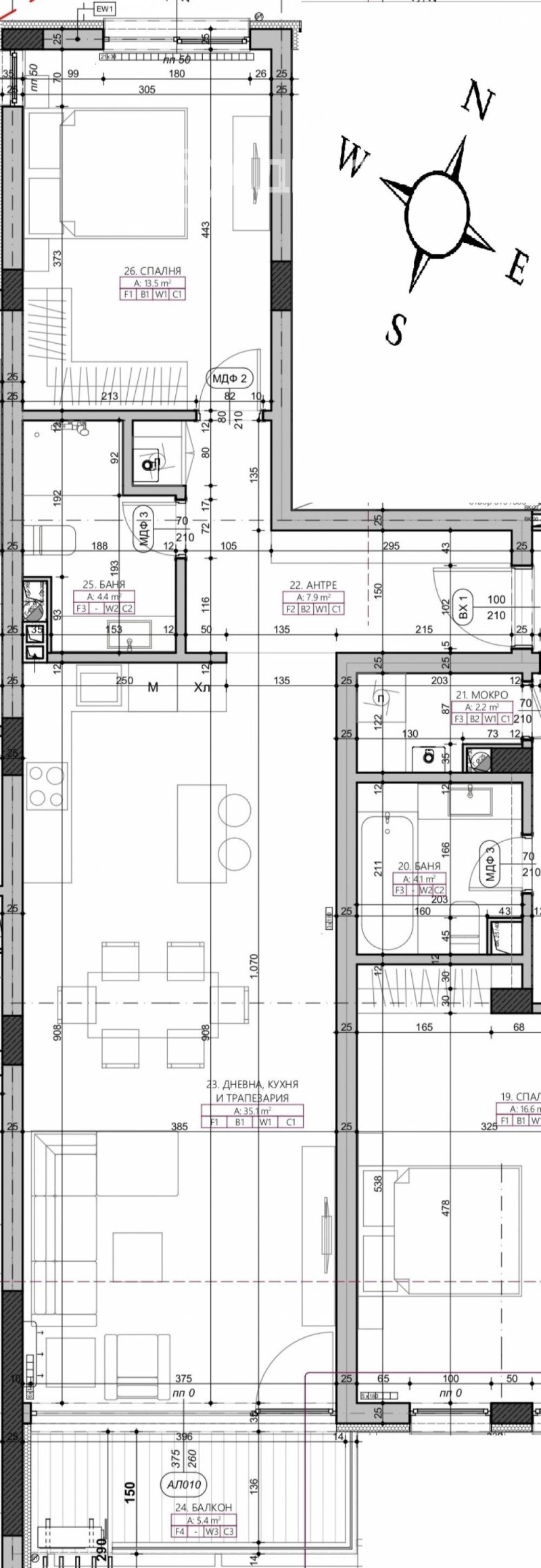 Eladó  1 hálószoba Sofia , Manastirski livadi , 94 négyzetméter | 14815522 - kép [4]