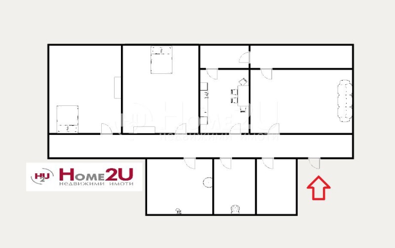 Продаја  2 спаваће собе Пловдив , Младежки Халм , 86 м2 | 60481187 - слика [8]