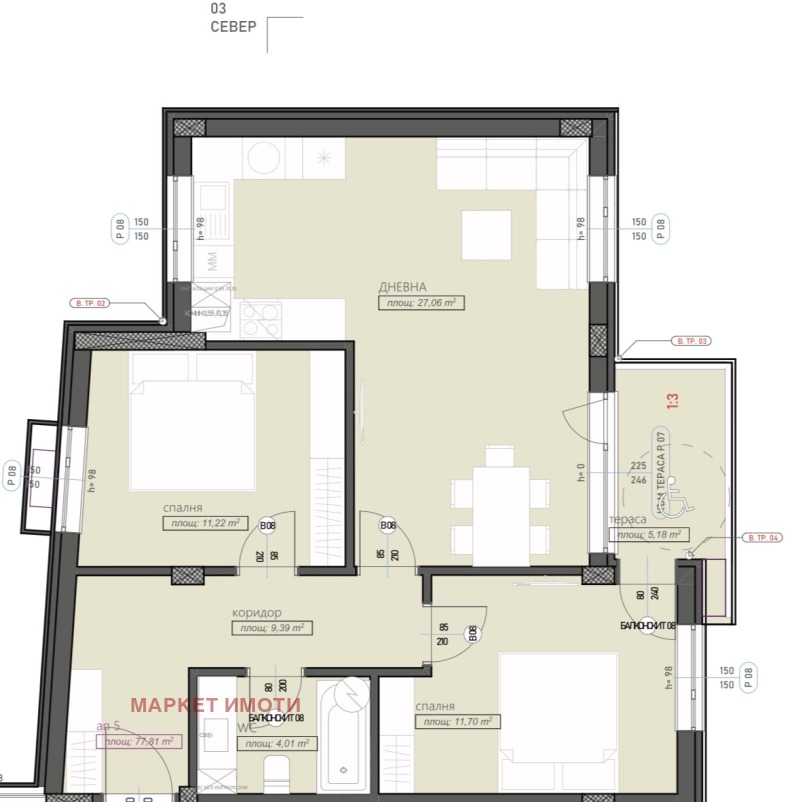 Продава 3-СТАЕН, гр. Стара Загора, Железник - център, снимка 2 - Апартаменти - 53353231