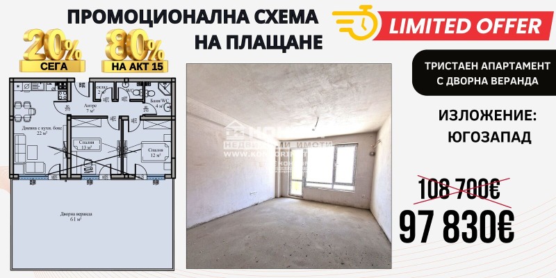 Продава 3-СТАЕН, град Пловдив, Въстанически • 97830 € / 191338.85 лв. • 12804419 1
