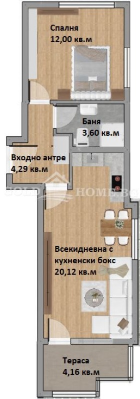 Продава  2-стаен град Пловдив , Христо Смирненски , 65 кв.м | 56287058 - изображение [2]
