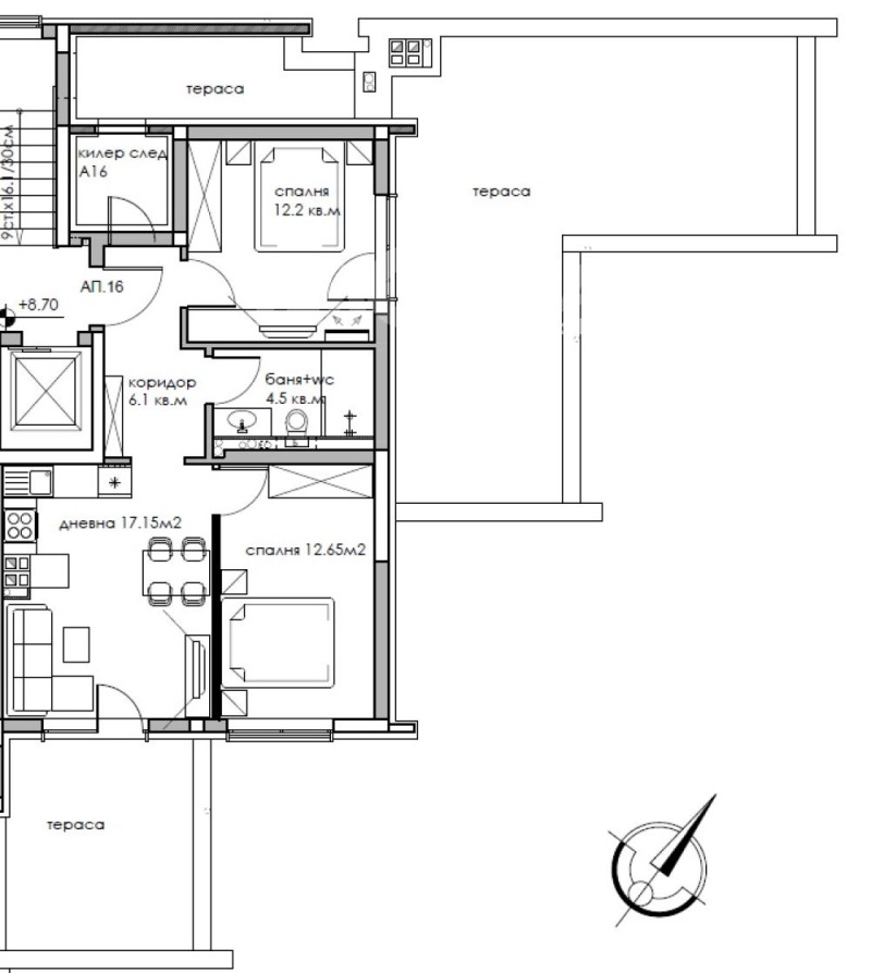 Продава 2-СТАЕН, гр. София, Обеля, снимка 2 - Aпартаменти - 48010751