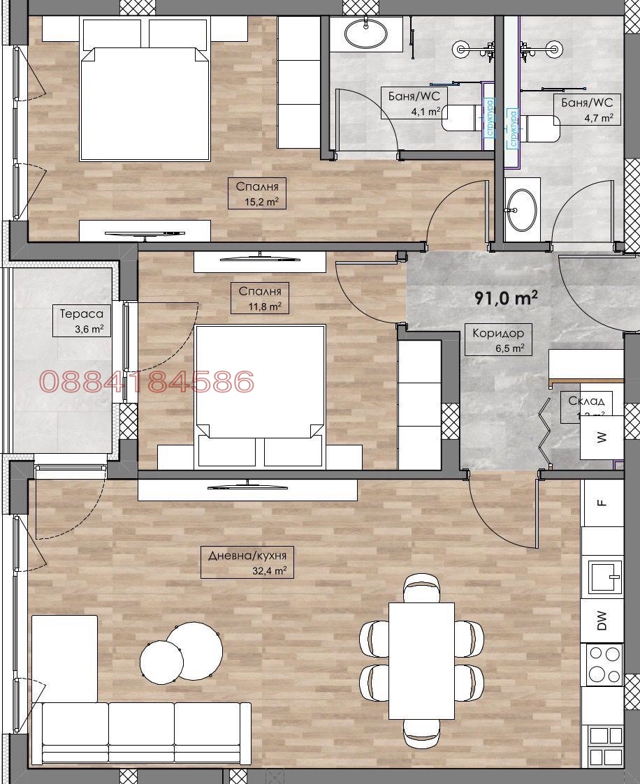 Продава 3-СТАЕН, гр. Пловдив, Кършияка, снимка 11 - Апартаменти - 54254310
