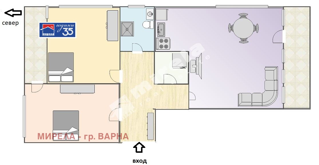 Продава 3-СТАЕН, гр. Варна, Бриз, снимка 3 - Апартаменти - 54781571