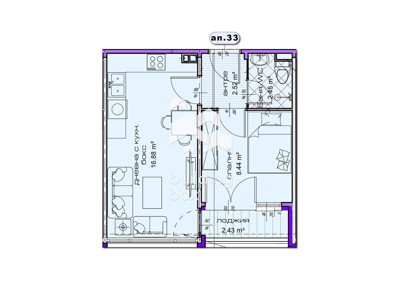 Продава 2-СТАЕН, гр. Шумен, Добруджански, снимка 2 - Апартаменти - 55536525