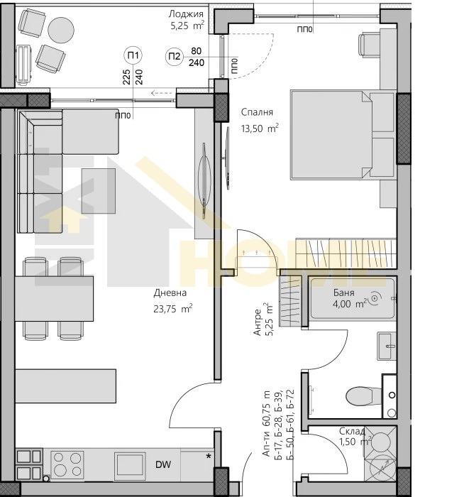 Продава  2-стаен град Пловдив , Христо Смирненски , 72 кв.м | 10476741 - изображение [9]
