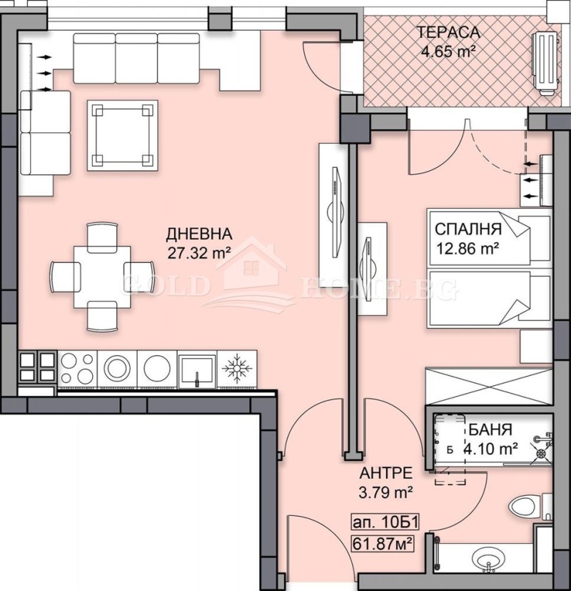 Продава 2-СТАЕН, гр. Пловдив, Гагарин, снимка 2 - Апартаменти - 53562581