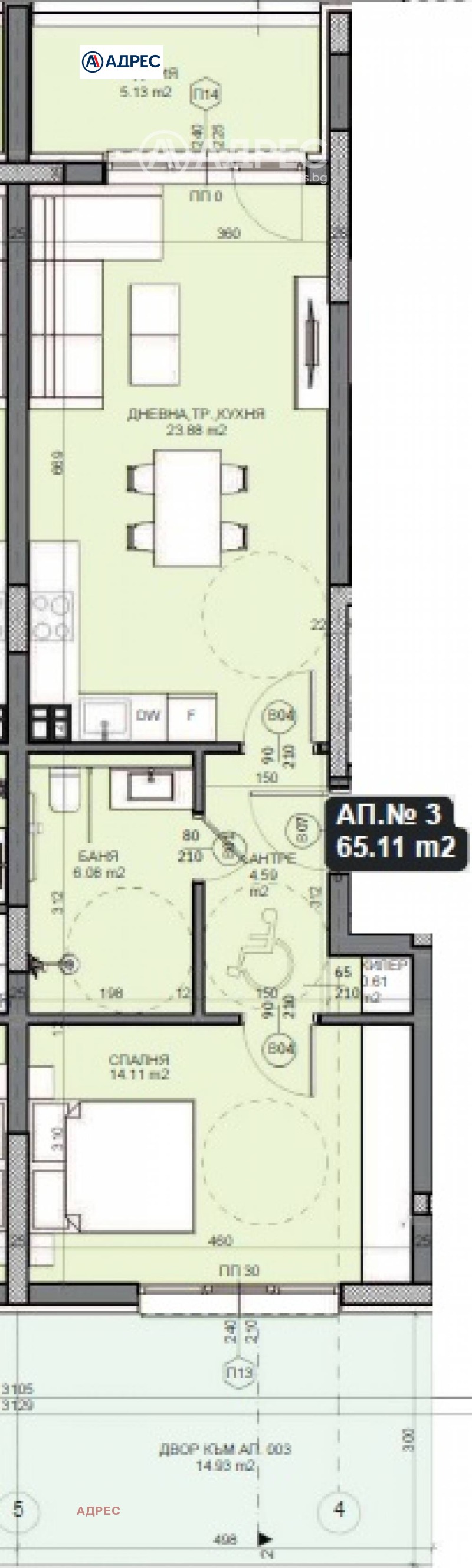 Satılık  1 yatak odası Varna , Galata , 91 metrekare | 29694893 - görüntü [4]