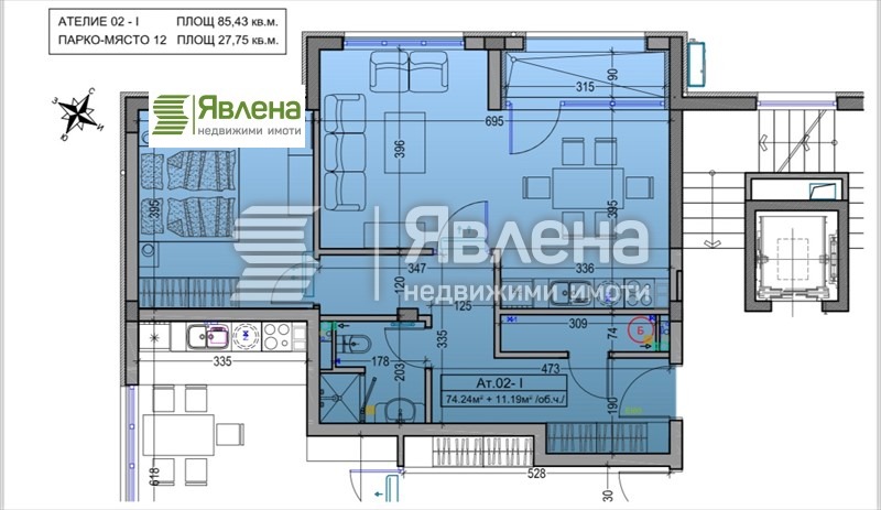 Myytävänä  1 makuuhuone Sofia , Dragalevtsi , 86 neliömetriä | 66963548 - kuva [6]