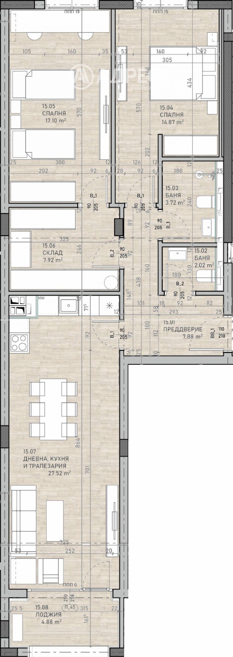 Продава 3-СТАЕН, гр. София, Сухата река, снимка 1 - Aпартаменти - 49051818