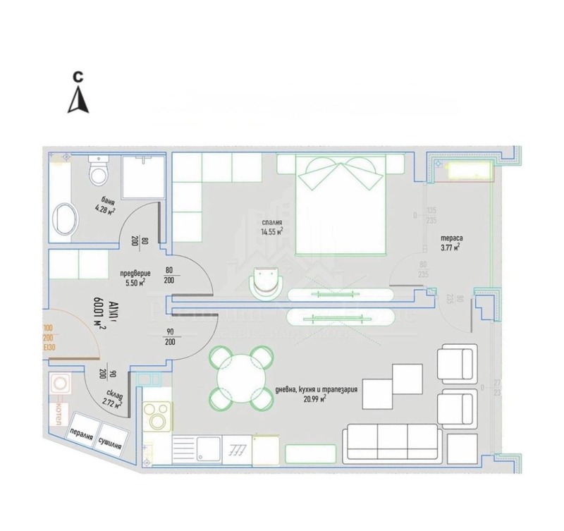 Продава 2-СТАЕН, гр. София, Малинова долина, снимка 4 - Апартаменти - 53043677