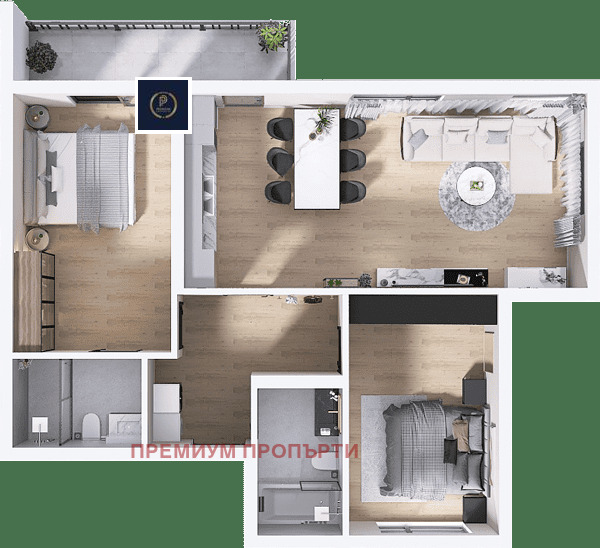 De vânzare  2 dormitoare Plovdiv , Hristo Smirnensci , 106 mp | 78645320 - imagine [3]