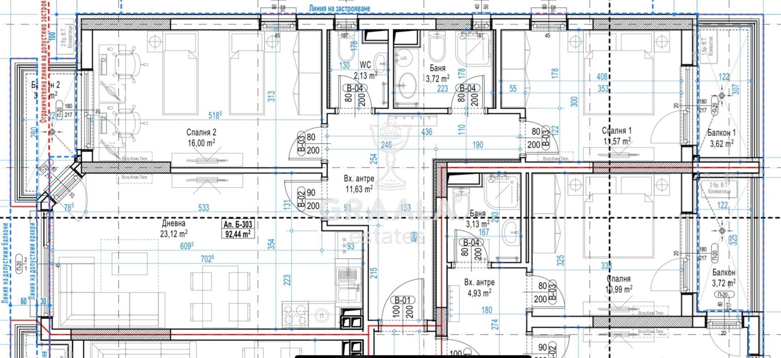 Продава 3-СТАЕН, гр. София, Малинова долина, снимка 3 - Апартаменти - 56306055