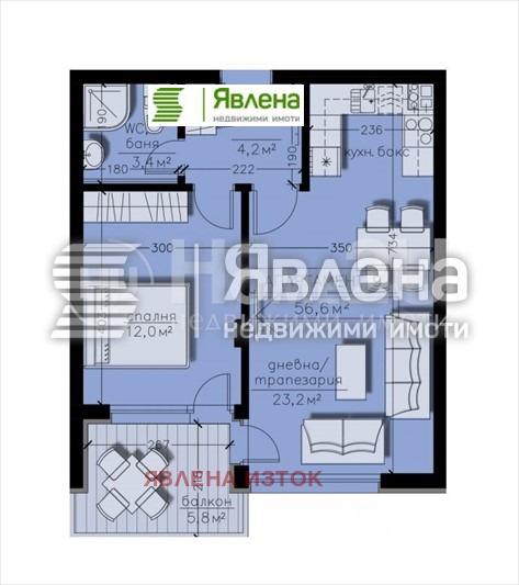 Продаја  1 спаваћа соба Софија , Бојана , 65 м2 | 52189017 - слика [13]