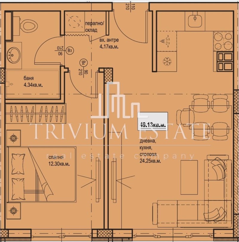 Na prodej  1 ložnice Plovdiv , Ostromila , 56 m2 | 59837343 - obraz [2]