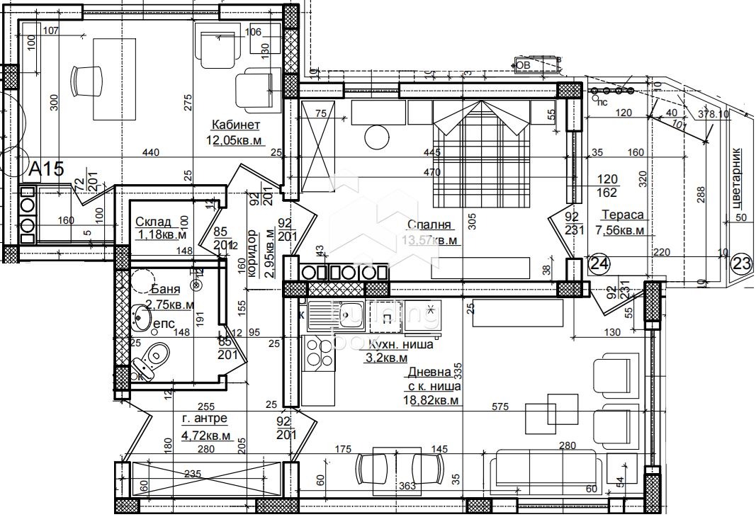 Продава 3-СТАЕН, гр. Хисаря, област Пловдив, снимка 2 - Апартаменти - 54254709