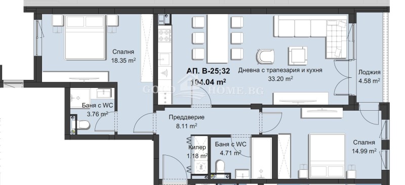 Til salg  2 soveværelser Plovdiv , Hristo Smirnenski , 129 kvm | 65627293 - billede [3]