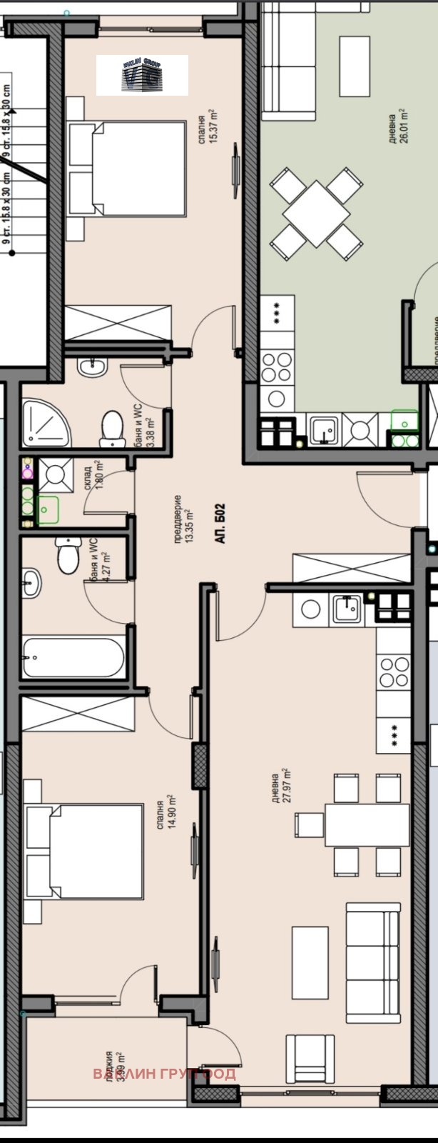 Продава  3-стаен град София , Малинова долина , 118 кв.м | 22926312 - изображение [2]