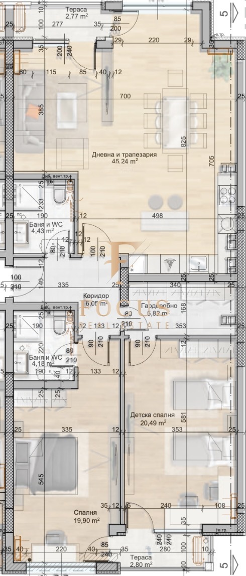 Продава 3-СТАЕН, гр. Пловдив, Христо Смирненски, снимка 2 - Апартаменти - 53087258
