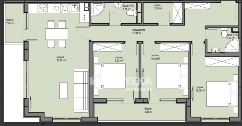 For Sale  3+ bedroom Sofia , Krasna polyana 2 , 122 sq.m | 48104112 - image [4]