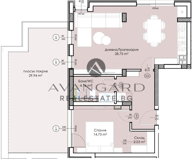 En venta  1 dormitorio Plovdiv , Tsentar , 73 metros cuadrados | 75017984 - imagen [4]