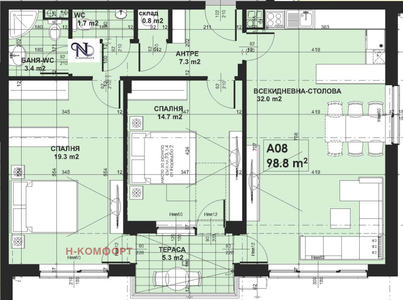 Продава 3-СТАЕН, гр. София, Малинова долина, снимка 6 - Апартаменти - 53161513