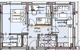 2 makuuhuonetta Vladislav Varnentšik 1, Varna 1