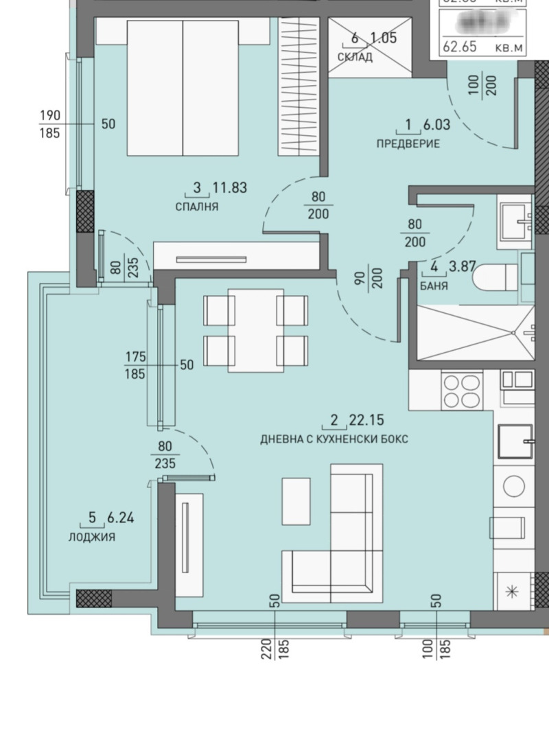 En venta  1 dormitorio Sofia , Malinova dolina , 76 metros cuadrados | 56599063 - imagen [13]