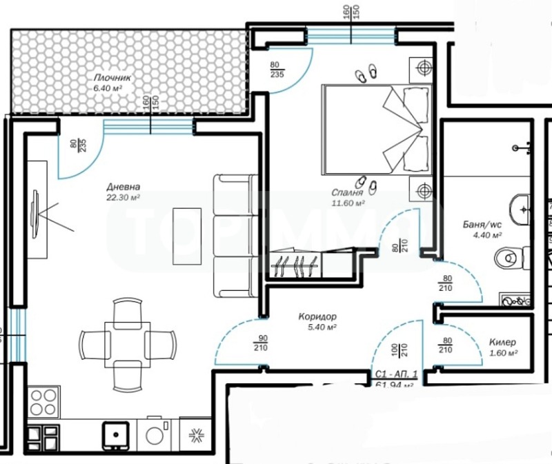 Продава 2-СТАЕН, гр. Варна, м-т Ален мак, снимка 2 - Апартаменти - 53271197