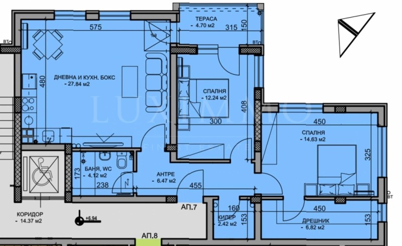 Продаја  2 спаваће собе Пловдив , Христо Смирненски , 119 м2 | 57412448 - слика [9]