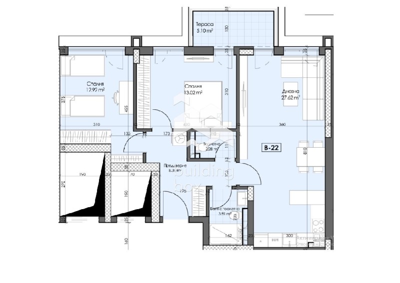 De vânzare  2 dormitoare Plovdiv , Gagarin , 105 mp | 61980640 - imagine [4]