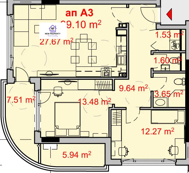 Продава 3-СТАЕН, гр. Бургас, Изгрев, снимка 7 - Апартаменти - 53536686