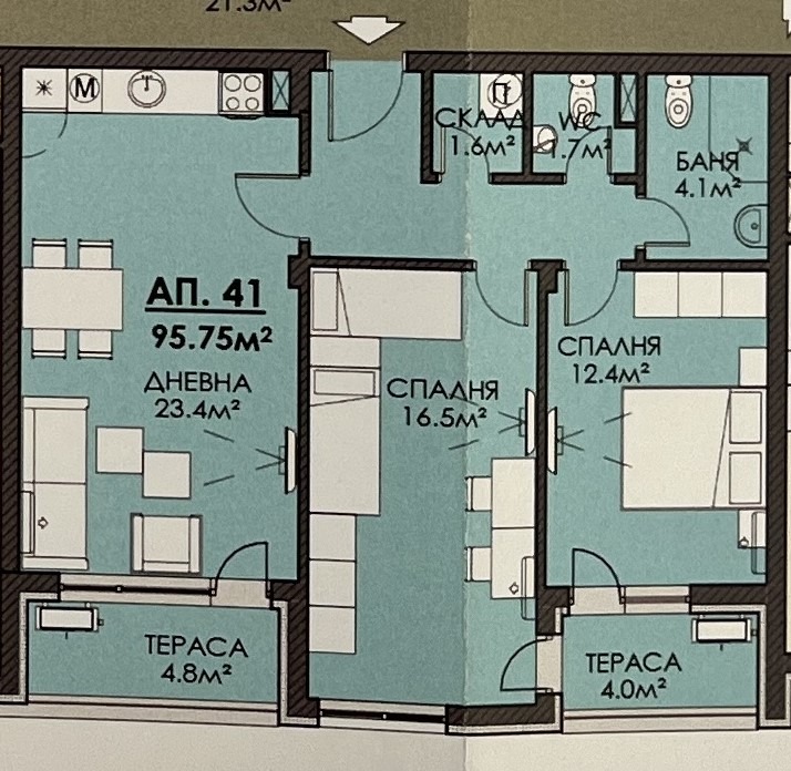 Na sprzedaż  2 sypialnie Burgas , Meden rudnik - zona W , 96 mkw | 72049274 - obraz [6]