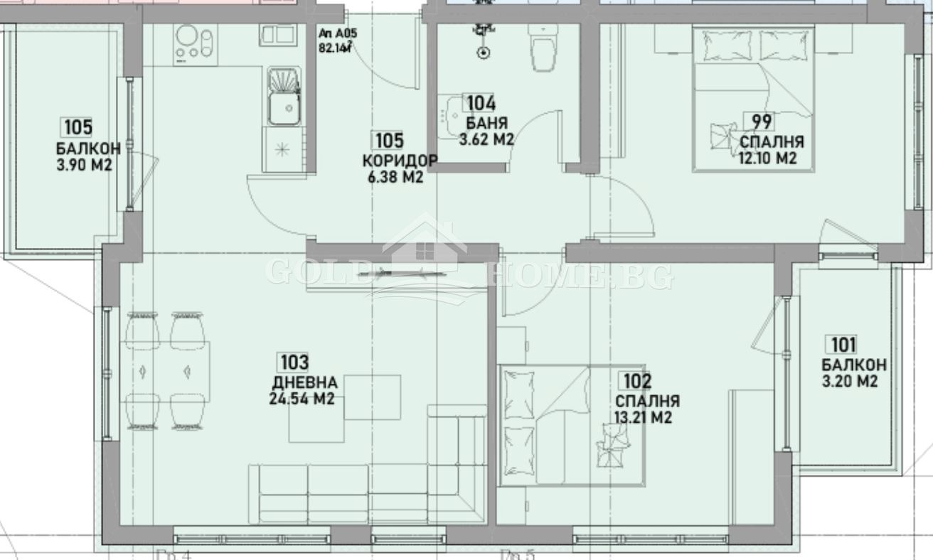 Продава 3-СТАЕН, гр. Пловдив, Беломорски, снимка 2 - Апартаменти - 54820117
